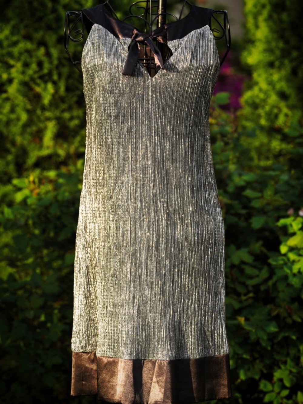 Metallic Shimmer Evening Dress